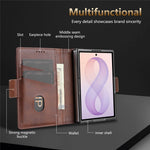 AZNS For Samsung Galaxy Z Fold8 Case Cowhide Texture PU Leather Wallet Phone Cover