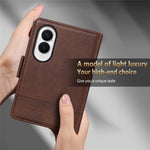 AZNS For Samsung Galaxy Z Fold8 Case Cowhide Texture PU Leather Wallet Phone Cover