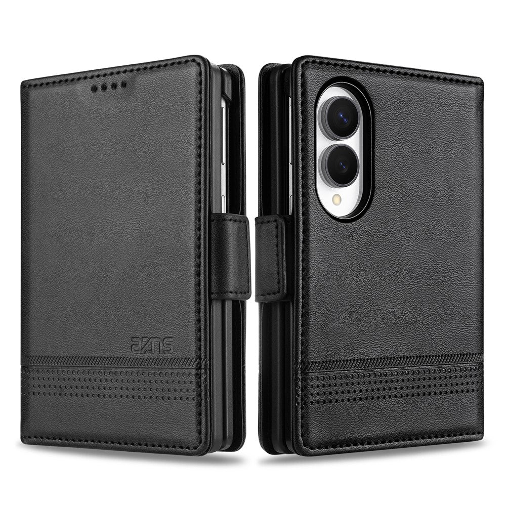 AZNS For Samsung Galaxy Z Fold8 Case Cowhide Texture PU Leather Wallet Phone Cover