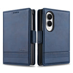 AZNS For Samsung Galaxy Z Fold8 Case Cowhide Texture PU Leather Wallet Phone Cover