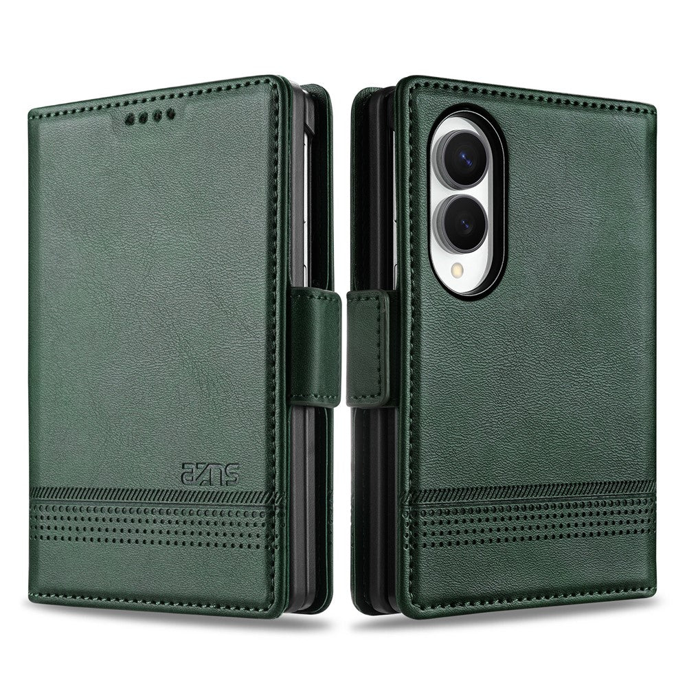 AZNS For Samsung Galaxy Z Fold8 Case Cowhide Texture PU Leather Wallet Phone Cover
