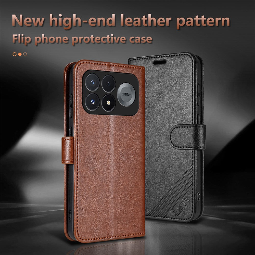 AZNS For Xiaomi Poco F9 Pro 5G / Redmi K100 Pro 5G (China) Case Anti-Scratch PU Leather Stand Wallet Phone Cover
