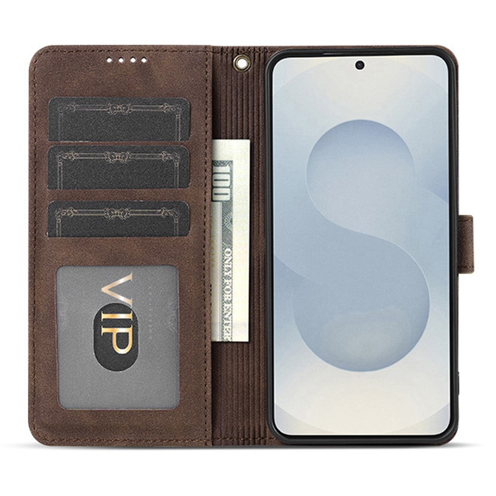 AZNS A2 for Xiaomi Poco F9 Pro 5G / Redmi K100 Pro 5G (China) Leather Case with Wrist Strap RFID Blocking Wallet Stand Phone Cover