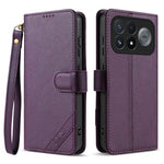 AZNS A2 for Xiaomi Poco F9 Pro 5G / Redmi K100 Pro 5G (China) Leather Case with Wrist Strap RFID Blocking Wallet Stand Phone Cover