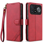AZNS A2 for Xiaomi Poco F9 Pro 5G / Redmi K100 Pro 5G (China) Leather Case with Wrist Strap RFID Blocking Wallet Stand Phone Cover