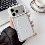 For iPhone 18 Pro / 17 Pro Case Compatible with MagSafe Airbag Shockproof PC + TPU Clear Phone Cover