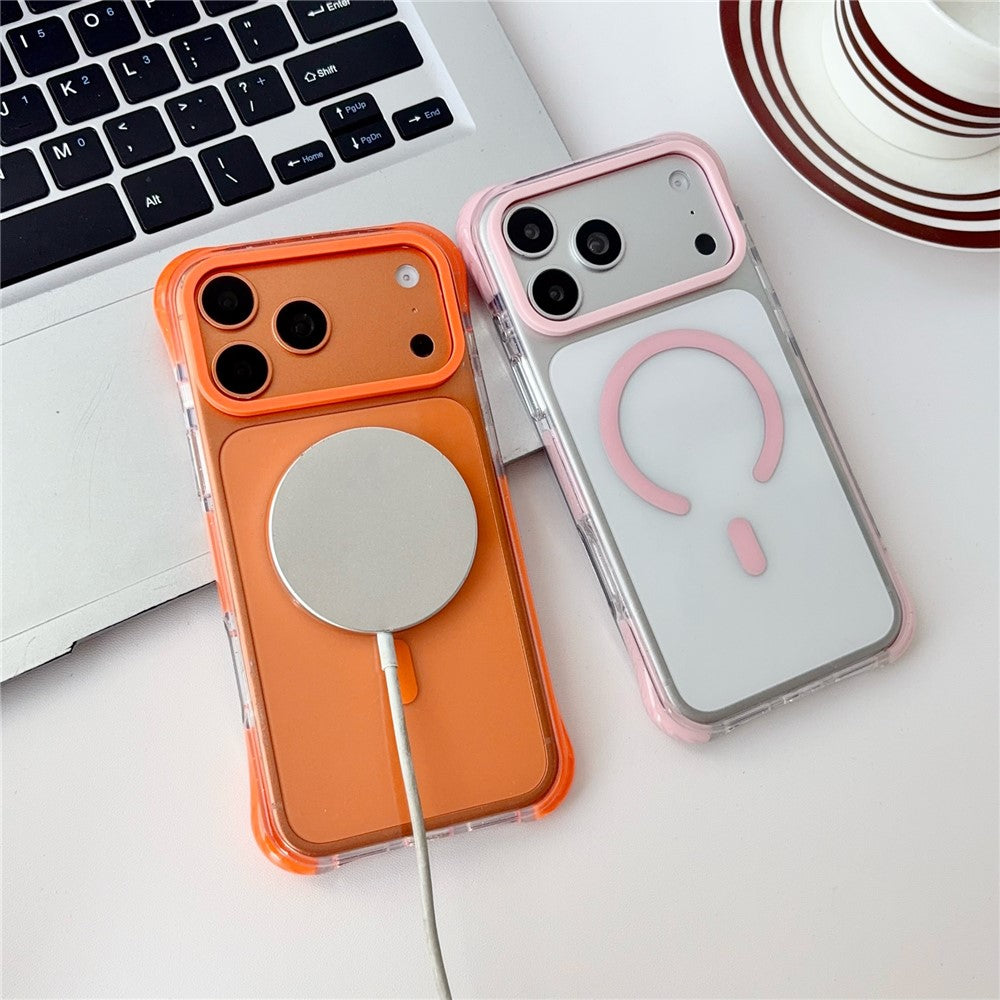 Til iPhone 18 Pro Max / 17 Pro Max Cover Kompatibel med MagSafe Airbag Stødsikker PC + TPU Gennemsigtigt Telefoncover