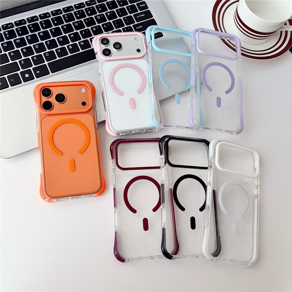Til iPhone 18 Pro Max / 17 Pro Max Cover Kompatibel med MagSafe Airbag Stødsikker PC + TPU Gennemsigtigt Telefoncover