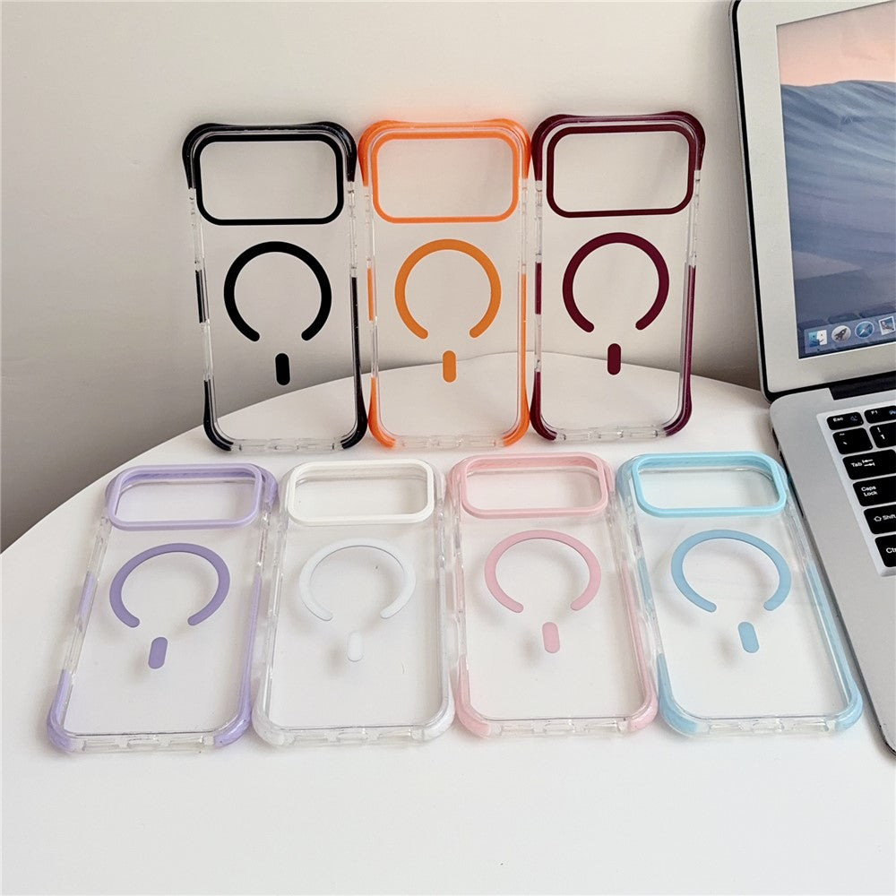 Til iPhone 18 Pro Max / 17 Pro Max Cover Kompatibel med MagSafe Airbag Stødsikker PC + TPU Gennemsigtigt Telefoncover
