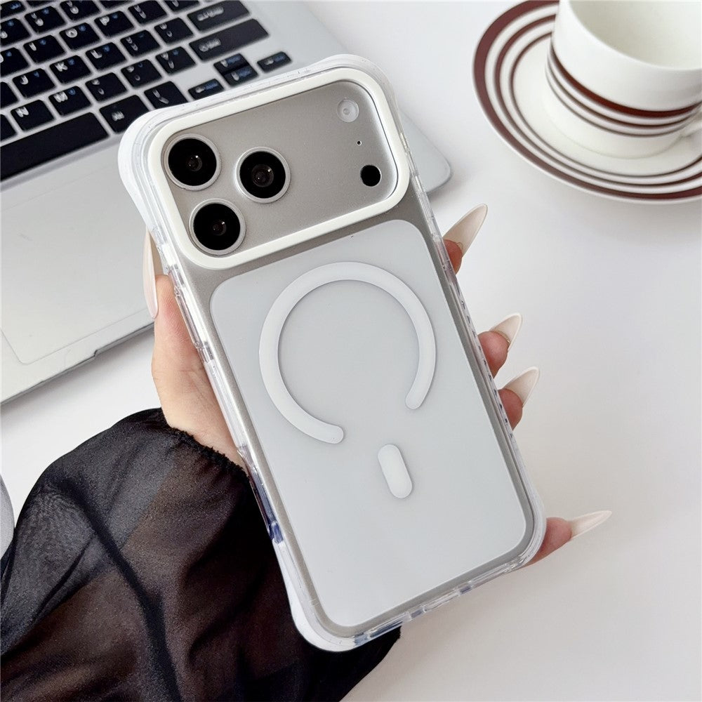 Til iPhone 18 Pro Max / 17 Pro Max Cover Kompatibel med MagSafe Airbag Stødsikker PC + TPU Gennemsigtigt Telefoncover