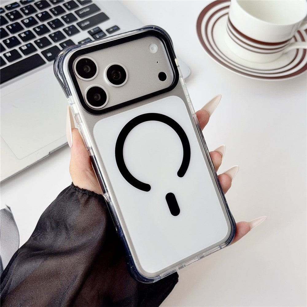 Til iPhone 18 Pro Max / 17 Pro Max Cover Kompatibel med MagSafe Airbag Stødsikker PC + TPU Gennemsigtigt Telefoncover