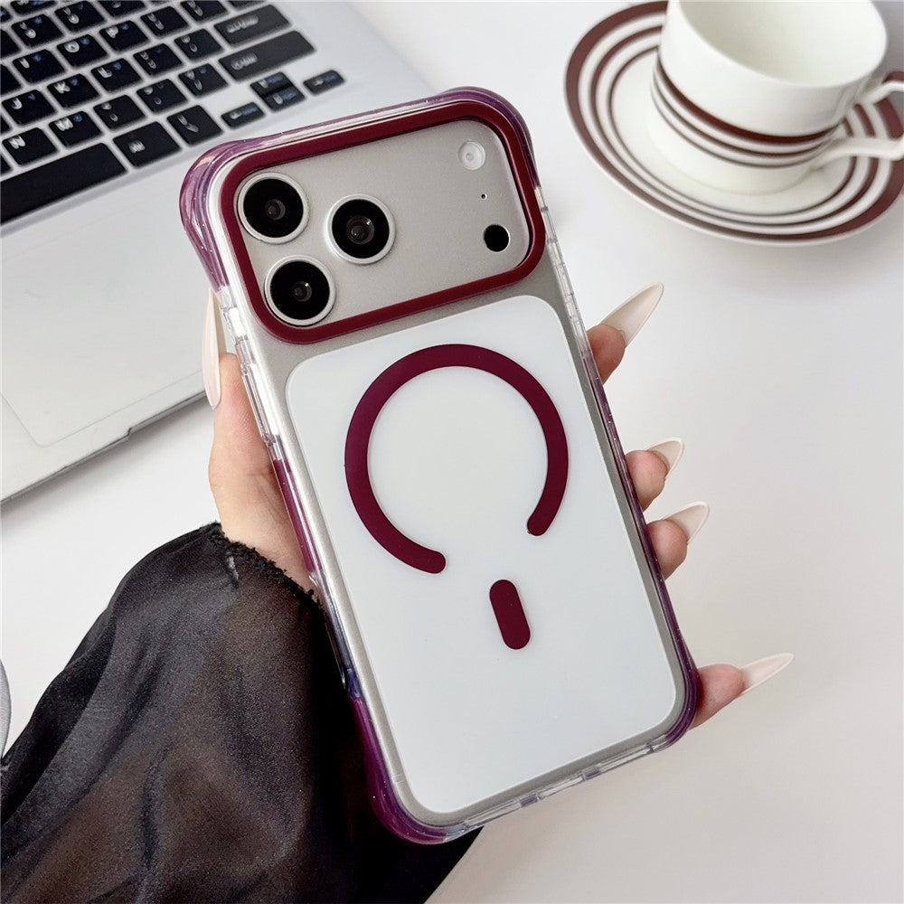 Til iPhone 18 Pro Max / 17 Pro Max Cover Kompatibel med MagSafe Airbag Stødsikker PC + TPU Gennemsigtigt Telefoncover
