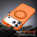For iPhone 18 Pro / 17 Pro Magnetic Case 360° Rotatable Ring Kickstand Frosted PC + TPU Phone Cover
