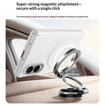 For Samsung Galaxy Z Fold8 Magnetic Case with Tempered Glass Film Magnetic Hinge Protection Faux Leather + PC Phone Cover