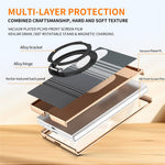 For Samsung Galaxy Z Fold8 Case Magnetic Rotating Kickstand Aramid Fiber Texture PC Phone Cover with Screen Protector