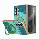 For Samsung Galaxy Z Fold8 Ultra Case Magnetic Rotating Kickstand Aramid Fiber Texture PC Phone Cover with Screen Protector