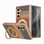 For Samsung Galaxy Z Fold8 Ultra Case Magnetic Rotating Kickstand Aramid Fiber Texture PC Phone Cover with Screen Protector