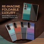 For Samsung Galaxy Z Fold8 Ultra Magnetic Case Aramid Fiber Pattern Shockproof PC Phone Cover with Screen Protector