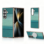 For Samsung Galaxy Z Fold8 Ultra Magnetic Case Aramid Fiber Pattern Shockproof PC Phone Cover with Screen Protector
