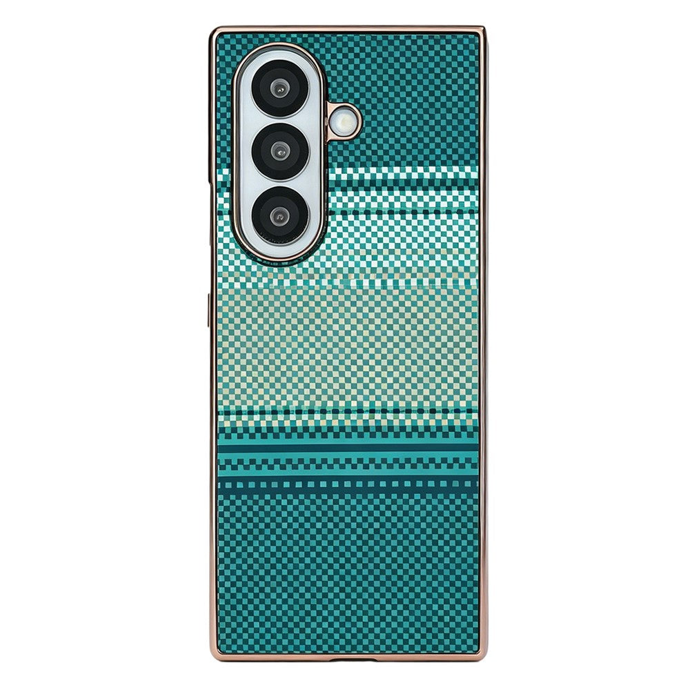For Samsung Galaxy Z Fold8 Ultra Magnetic Case Aramid Fiber Pattern Shockproof PC Phone Cover with Screen Protector