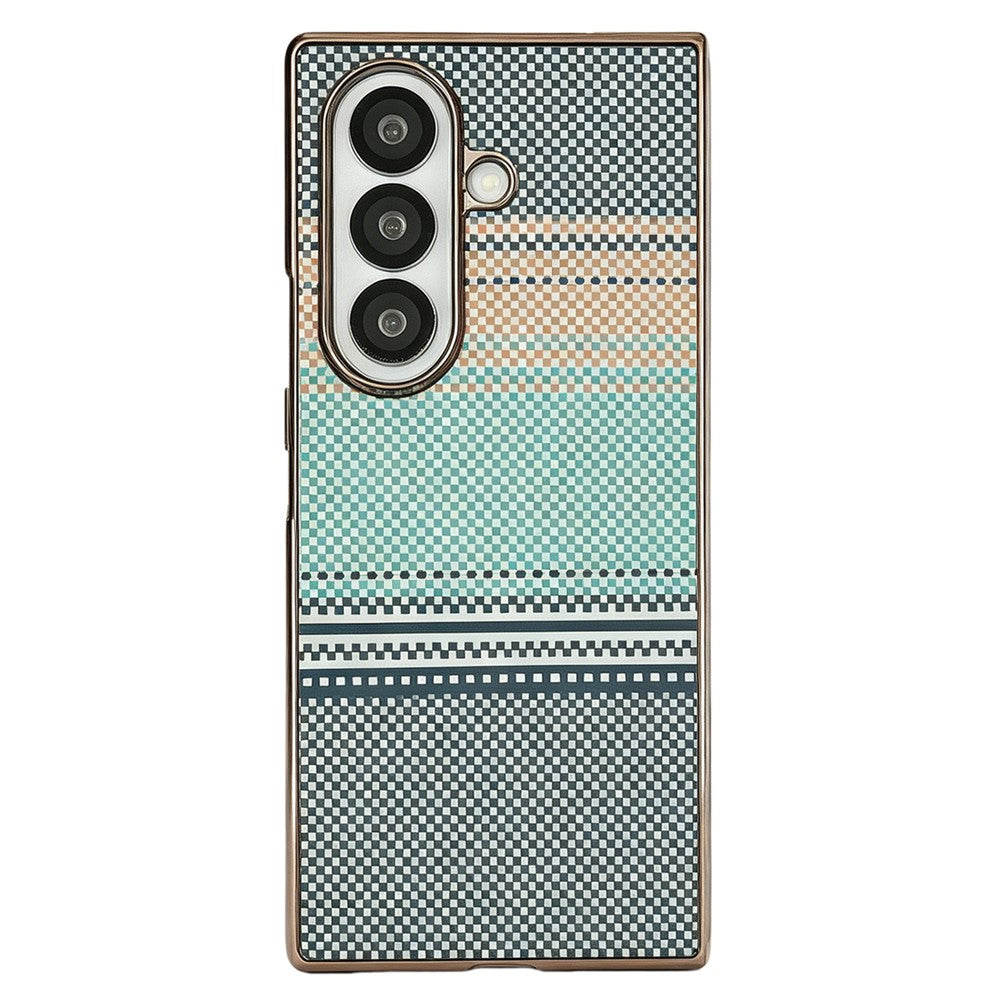 For Samsung Galaxy Z Fold8 Ultra Magnetic Case Aramid Fiber Pattern Shockproof PC Phone Cover with Screen Protector