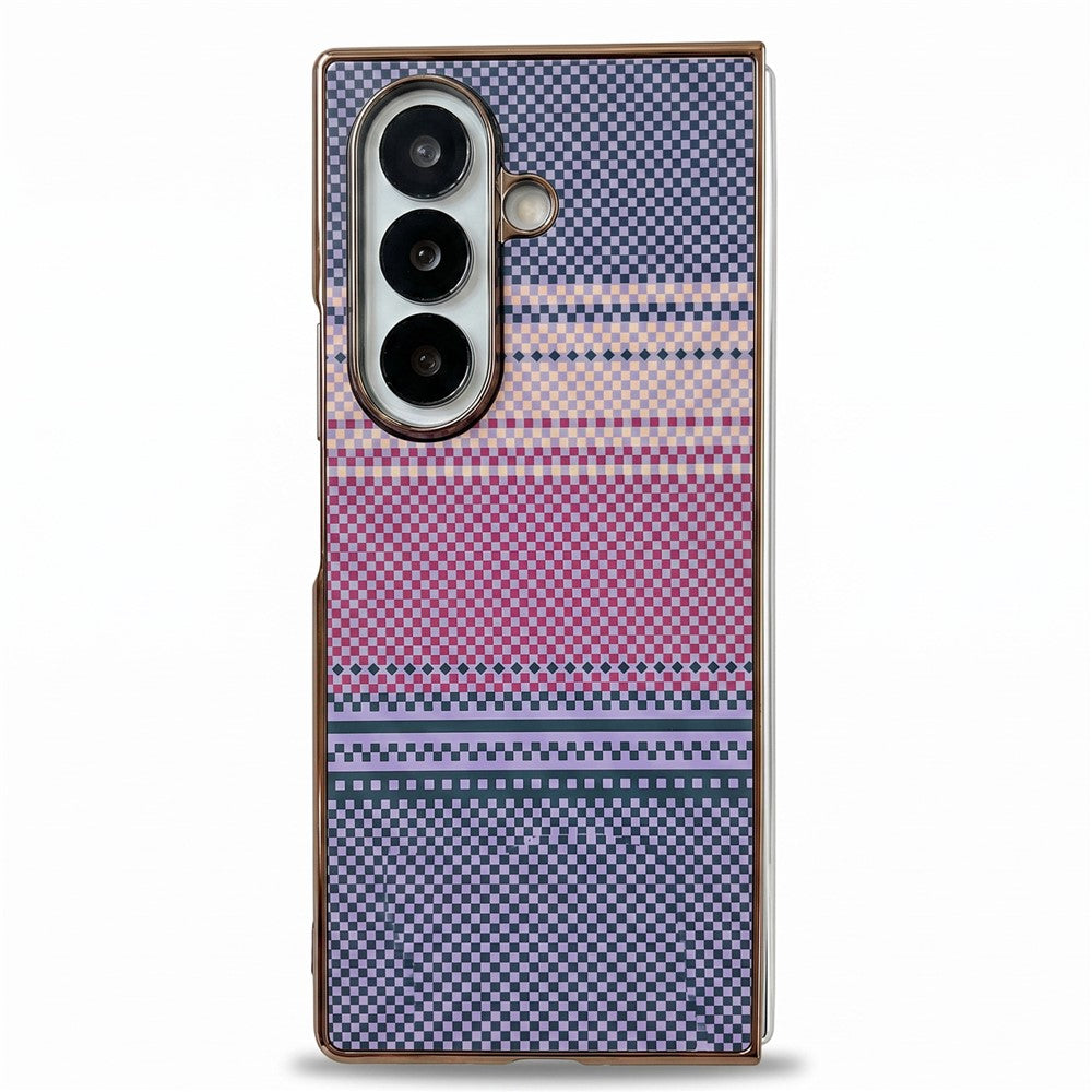 For Samsung Galaxy Z Fold8 Ultra Magnetic Case Aramid Fiber Pattern Shockproof PC Phone Cover with Screen Protector