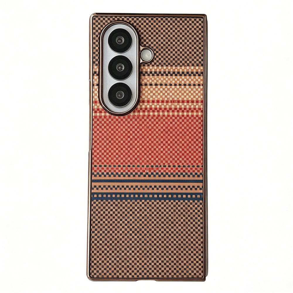 For Samsung Galaxy Z Fold8 Ultra Magnetic Case Aramid Fiber Pattern Shockproof PC Phone Cover with Screen Protector