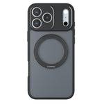 Til iPhone 18 Pro Max mat magnetisk skin-touch-cover med 360° roterende støttefod, stødsikker TPU + PC-telefoncover