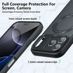 For iPhone 18 Pro Matte Skin-touch Magnetic Case 360° Rotating Kickstand Shockproof TPU + PC Phone Cover
