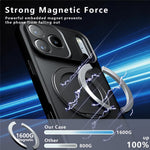 For iPhone 18 Pro Matte Skin-touch Magnetic Case 360° Rotating Kickstand Shockproof TPU + PC Phone Cover