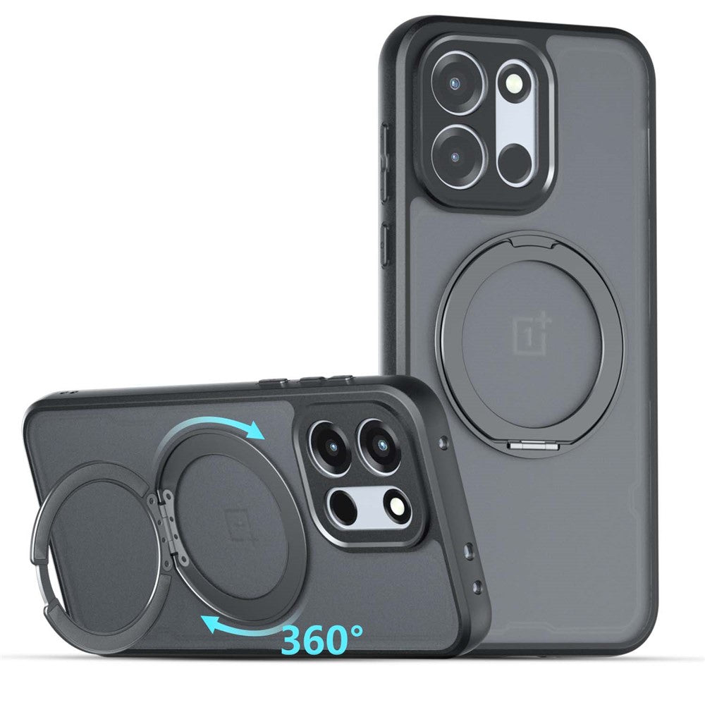 OnePlus Turbo 6 5G / Turbo 6V 5G Matt Skin-touch Magnetiskt Skal 360° Roterande Stöd Stötsäkert TPU + PC mobilskal