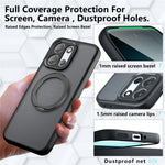 OnePlus Turbo 6 5G / Turbo 6V 5G Matt Skin-touch Magnetiskt Skal 360° Roterande Stöd Stötsäkert TPU + PC mobilskal