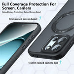 OnePlus Turbo 6 5G / Turbo 6V 5G Matt Skin-touch Magnetiskt Skal 360° Roterande Stöd Stötsäkert TPU + PC mobilskal