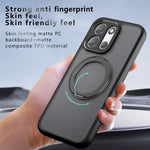 OnePlus Turbo 6 5G / Turbo 6V 5G Matt Skin-touch Magnetiskt Skal 360° Roterande Stöd Stötsäkert TPU + PC mobilskal