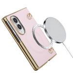 Til Samsung Galaxy Z Fold8 Magnetisk Cover med Perleskulderrem Nappa Tekstur PU TPU PC Telefonbagcover