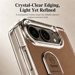 For iPhone Fold Case Kickstand Electroplated Frame PU Leather + PC Phone Cover with Screen Protector