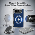 For iPhone Fold Magnetic Case Leather + PC Phone Protective Cover Built-in Screen Protector