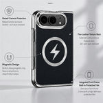 For iPhone Fold Magnetic Case Leather + PC Phone Protective Cover Built-in Screen Protector