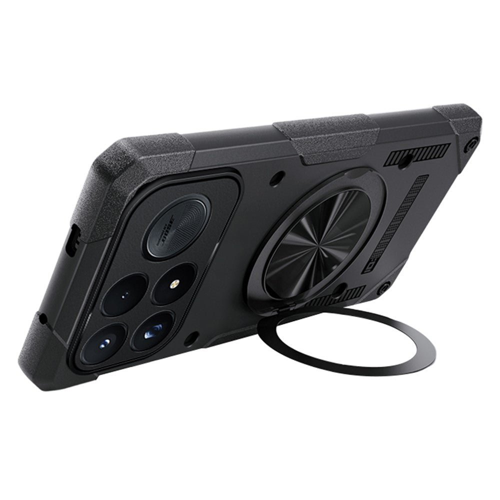For Xiaomi Redmi K100 Pro Max 5G Magnetic Case 360° Rotating Ring Kickstand TPU Phone Cover
