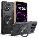 For Xiaomi Redmi K100 Pro Max 5G Magnetic Case 360° Rotating Ring Kickstand TPU Phone Cover
