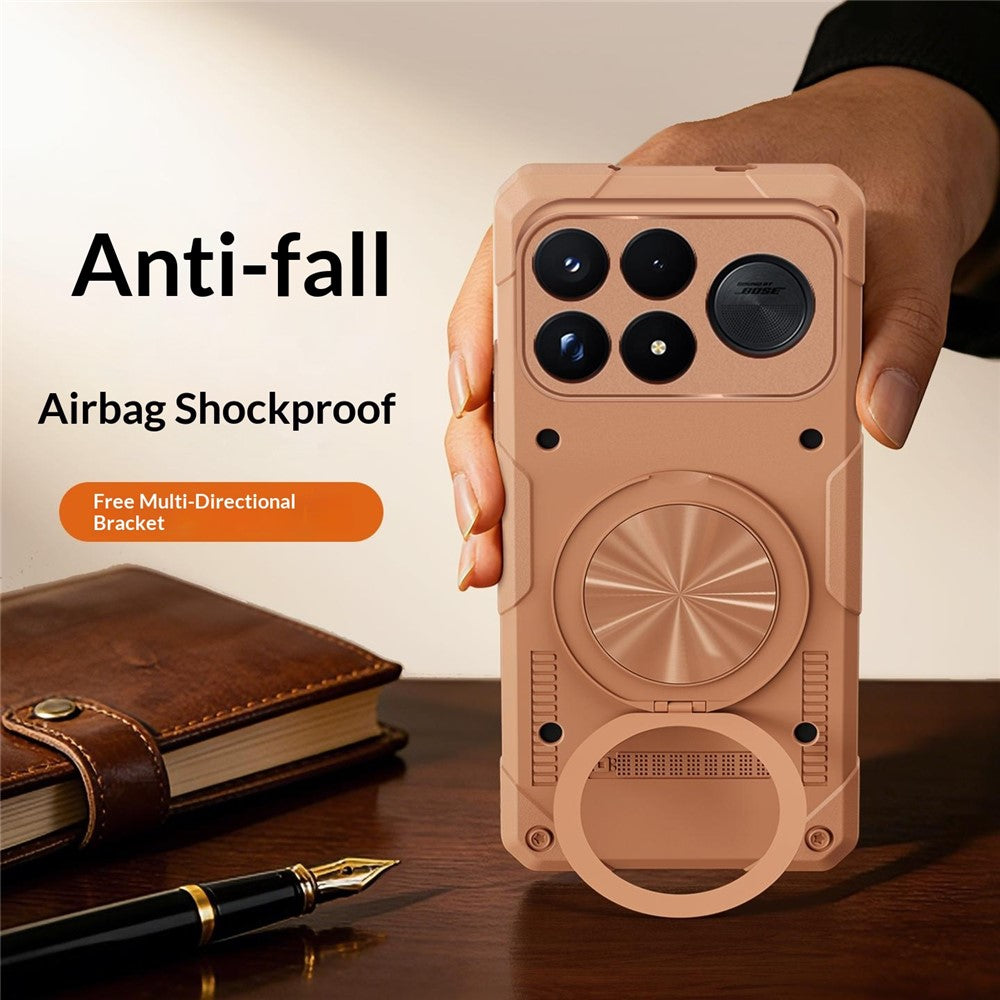 For Xiaomi Redmi K100 Pro Max 5G Magnetic Case 360° Rotating Ring Kickstand TPU Phone Cover