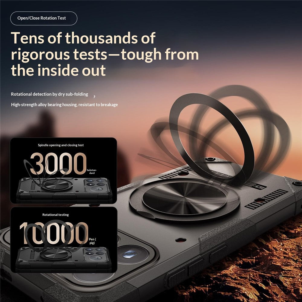 For Xiaomi Redmi K100 Pro Max 5G Magnetic Case 360° Rotating Ring Kickstand TPU Phone Cover