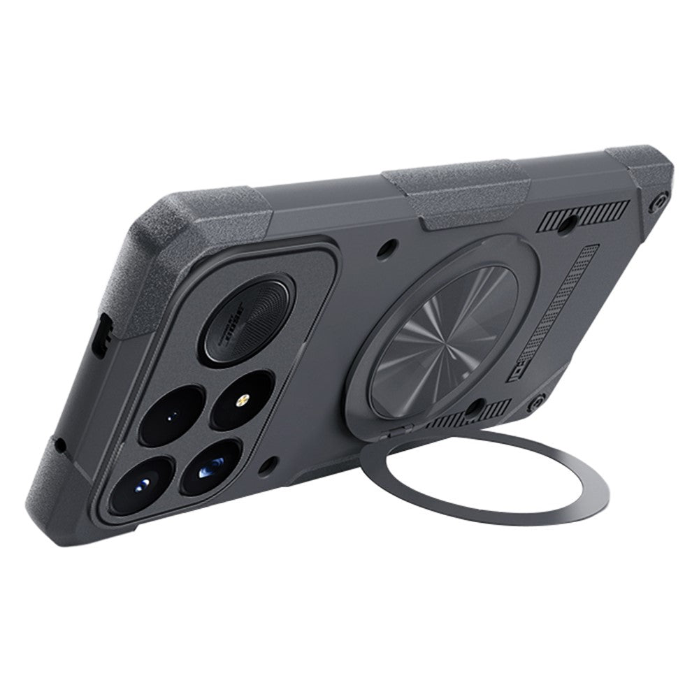 For Xiaomi Redmi K100 Pro Max 5G Magnetic Case 360° Rotating Ring Kickstand TPU Phone Cover