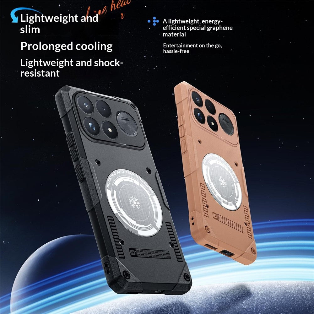 For Xiaomi Redmi K100 Pro 5G Case Graphene Cooling TPU + PC Armor Shockproof Phone Cover