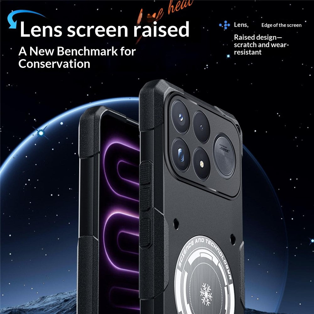 For Xiaomi Redmi K100 Pro Max 5G Case Graphene Cooling TPU + PC Armor Shockproof Phone Cover