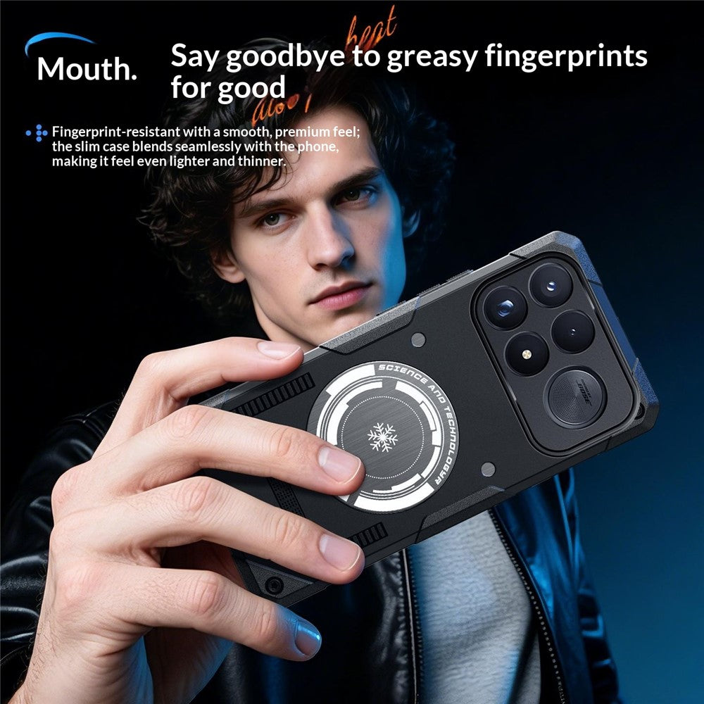For Xiaomi Redmi K100 Pro Max 5G Case Graphene Cooling TPU + PC Armor Shockproof Phone Cover