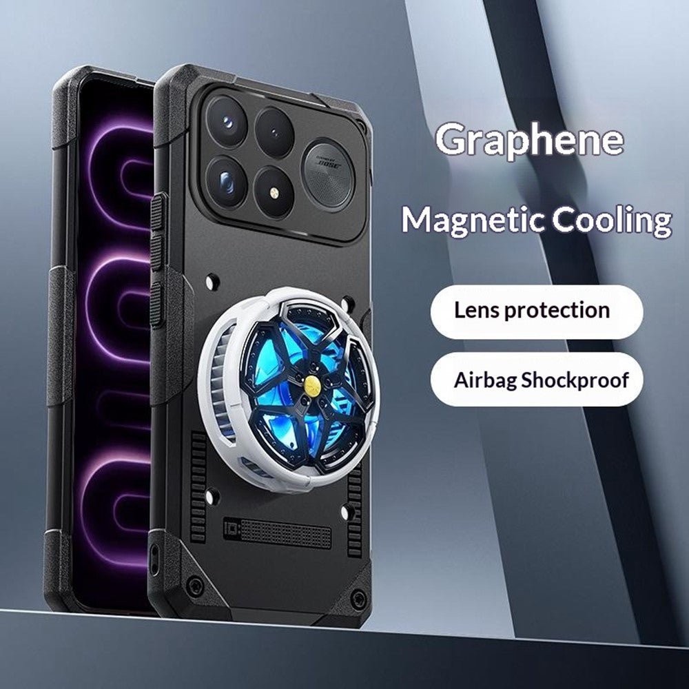 For Xiaomi Redmi K100 Pro Max 5G Case Graphene Cooling TPU + PC Armor Shockproof Phone Cover