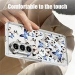 For Samsung Galaxy Z Fold7 5G Case Butterfly Pattern Printing Transparent PC Magnetic Hinge Shockproof Phone Cover