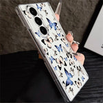 For Samsung Galaxy Z Fold7 5G Case Butterfly Pattern Printing Transparent PC Magnetic Hinge Shockproof Phone Cover