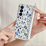 For Samsung Galaxy Z Fold7 5G Case Butterfly Pattern Printing Transparent PC Magnetic Hinge Shockproof Phone Cover